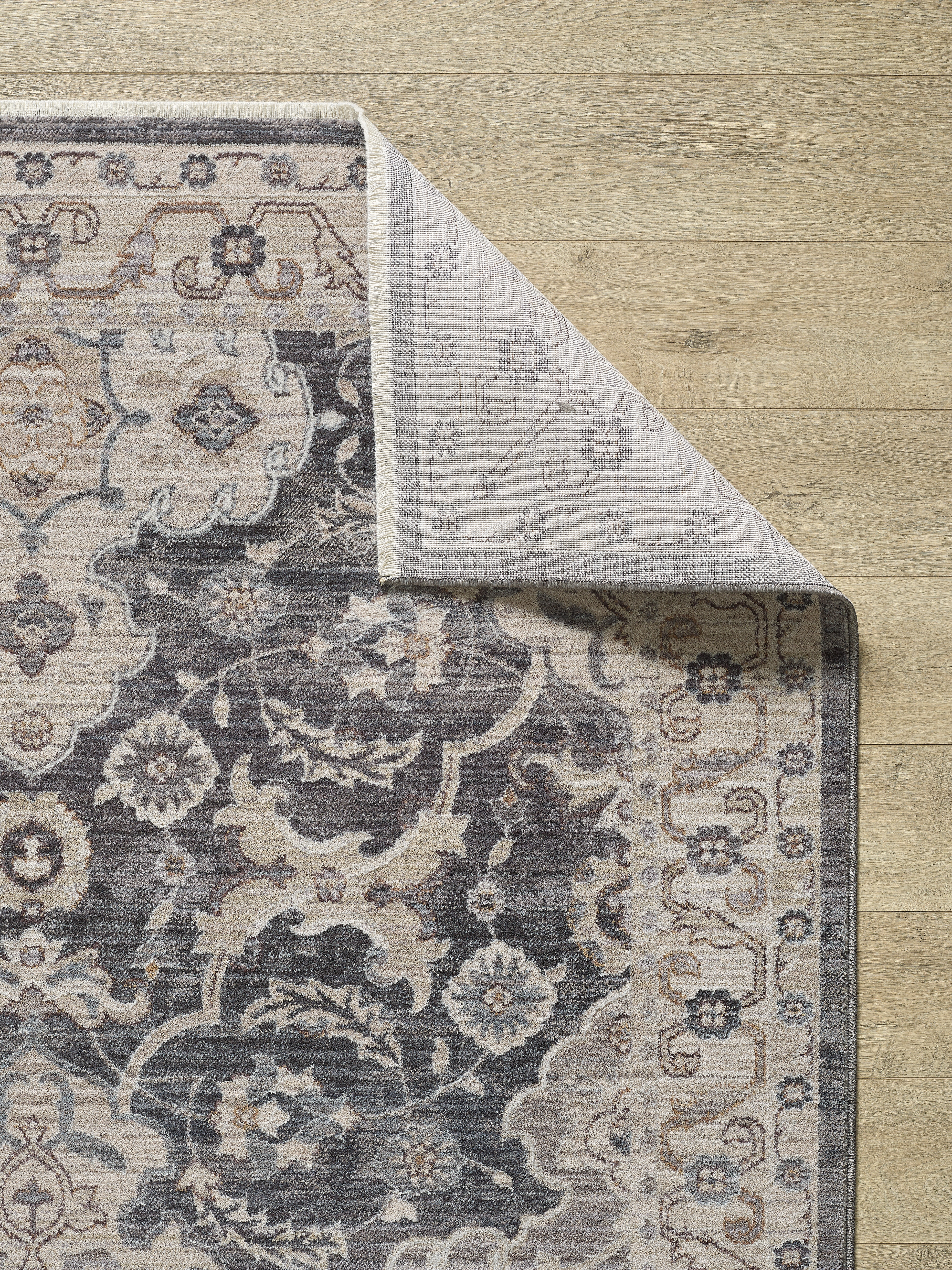 KAS Area Rugs Adele 8800 Grey Ivory Sofia Machine Woven